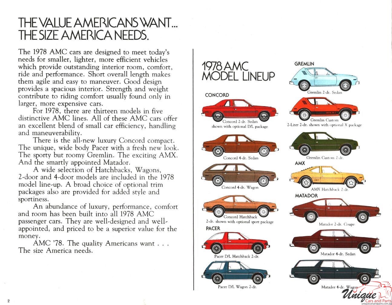 1978 AMC Range Brochure Page 25
